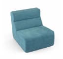 HappyHome Bodenstuhl Relaxsessel Blau/Grau mit 35D Schaumstoff Bild 2