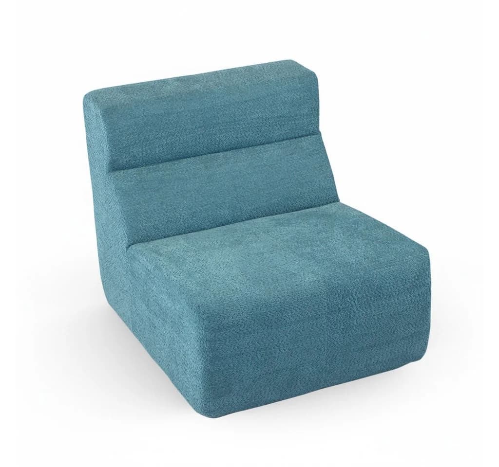 HappyHome Bodenstuhl Relaxsessel Blau/Grau mit 35D Schaumstoff - Bild 2