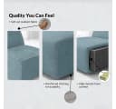 HappyHome Bodenstuhl Relaxsessel Blau/Grau mit 35D Schaumstoff Bild 5