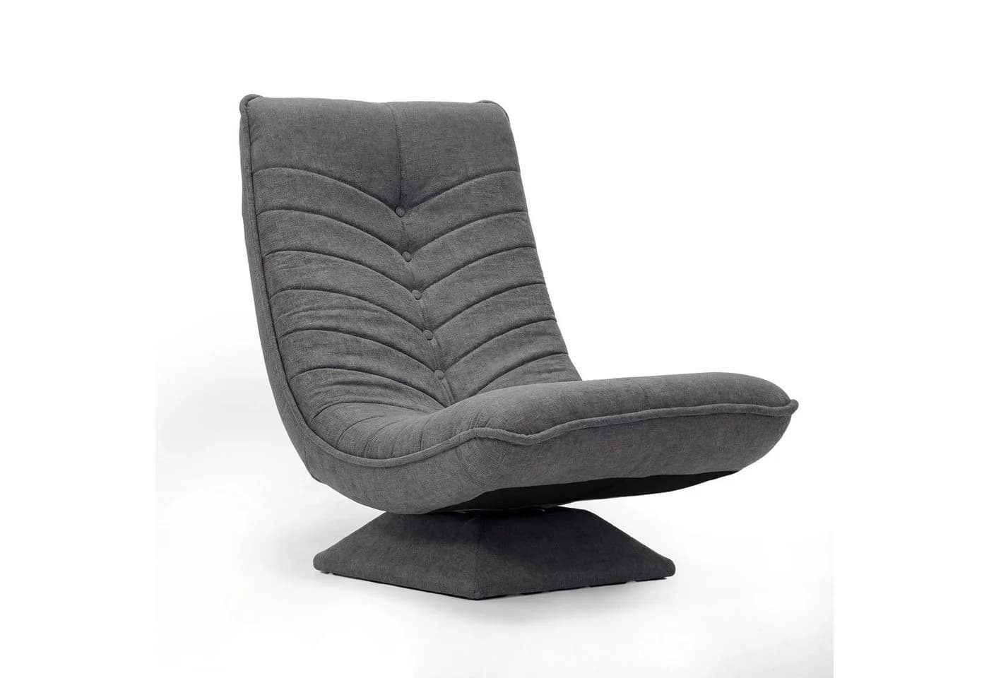 HappyHome Relaxsessel Grau Schwarz Weiß Verstellbar Klappbar - Bild 2