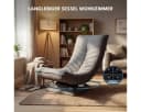 HappyHome Relaxsessel Grau Schwarz Weiß Verstellbar Klappbar Bild 3