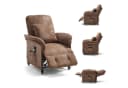 Happy Home Elektrischer Relaxsessel 2 Motoren Braun Cord Bild 2