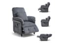Happy Home Elektrischer Relaxsessel mit Liegefunktion Grau Cord Bild 2