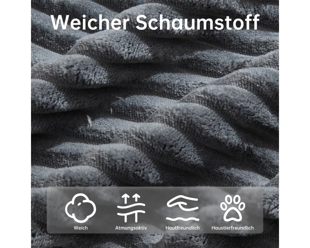 Happy Home Elektrischer Relaxsessel mit Liegefunktion Grau Cord - Bild 4