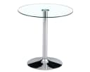 gopop Bartisch Runder Barhocker-Tisch aus gehärtetem Glas mit silbernem Metallfuß Bild 2