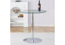 gopop Bartisch Runder Barhocker-Tisch aus gehärtetem Glas mit silbernem Metallfuß Bild 3
