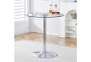 gopop Bartisch Runder Barhocker-Tisch aus gehärtetem Glas mit silbernem Metallfuß Bild 5