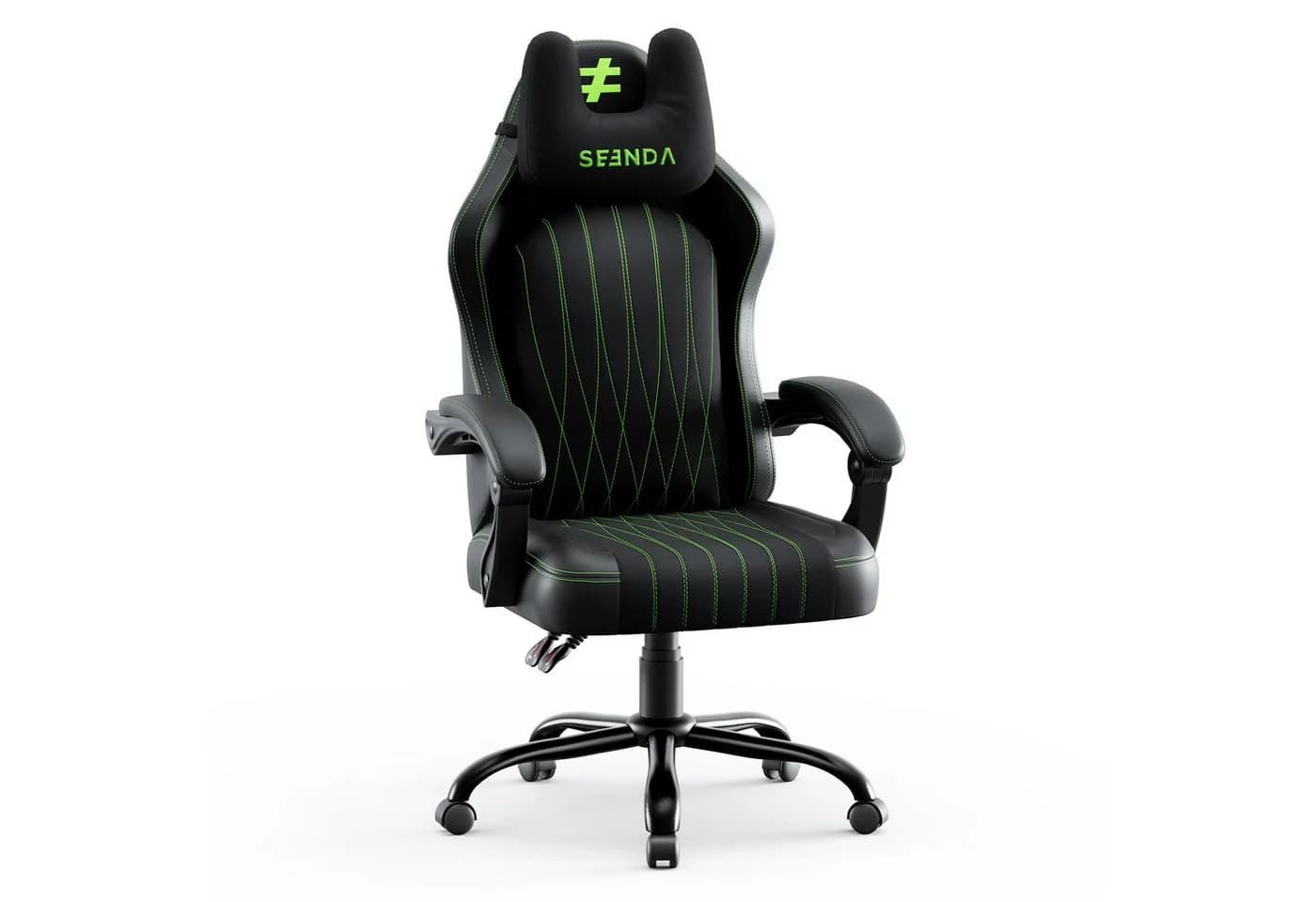 Seenda Gaming-Stuhl GCP-18 Schwarz Ergonomisch mit verstellbarer Rückenlehne - Bild 2