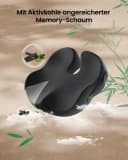 ProtoArc Sitzkissen Orthopädisch Memory Foam Schwarz Anti-Rutsch Bild 5