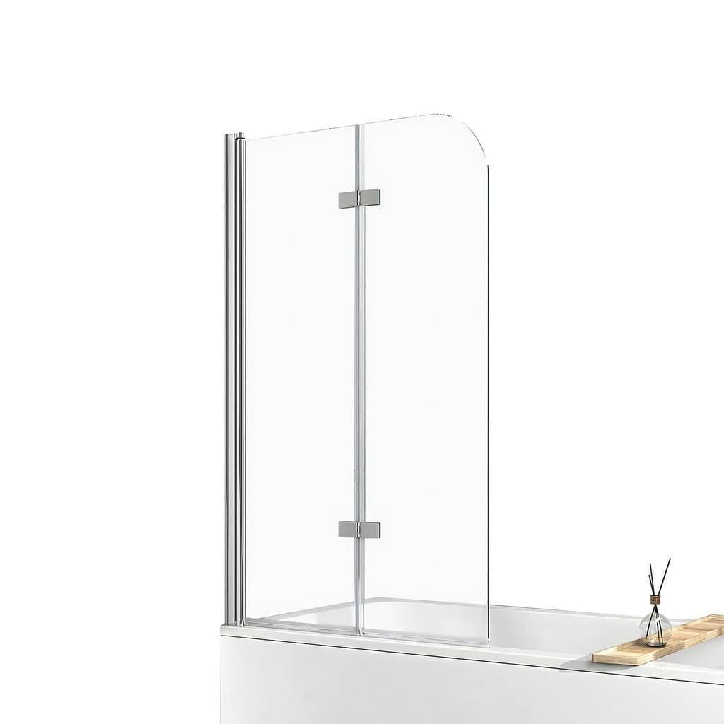 Emke Badewannenaufsatz 2-teilig Faltbar Glas Transparent