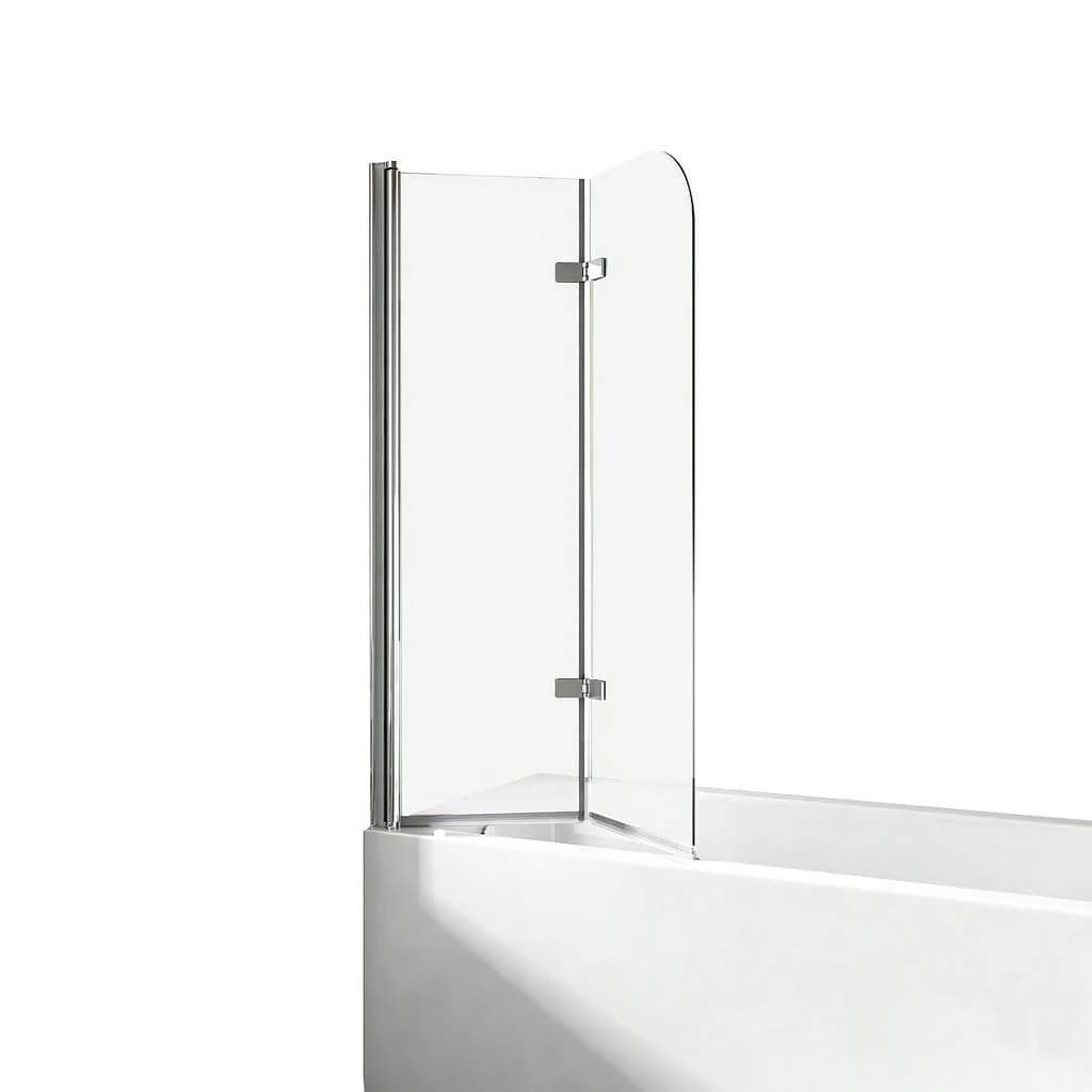 Emke Badewannenaufsatz 2-teilig Faltbar Glas Chrom