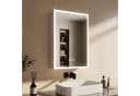 EMKE Spiegelschrank mit LED-Beleuchtung, Touch-Schalter, 3 Lichtfarben, Doppelseitiger Spiegel Bild 3