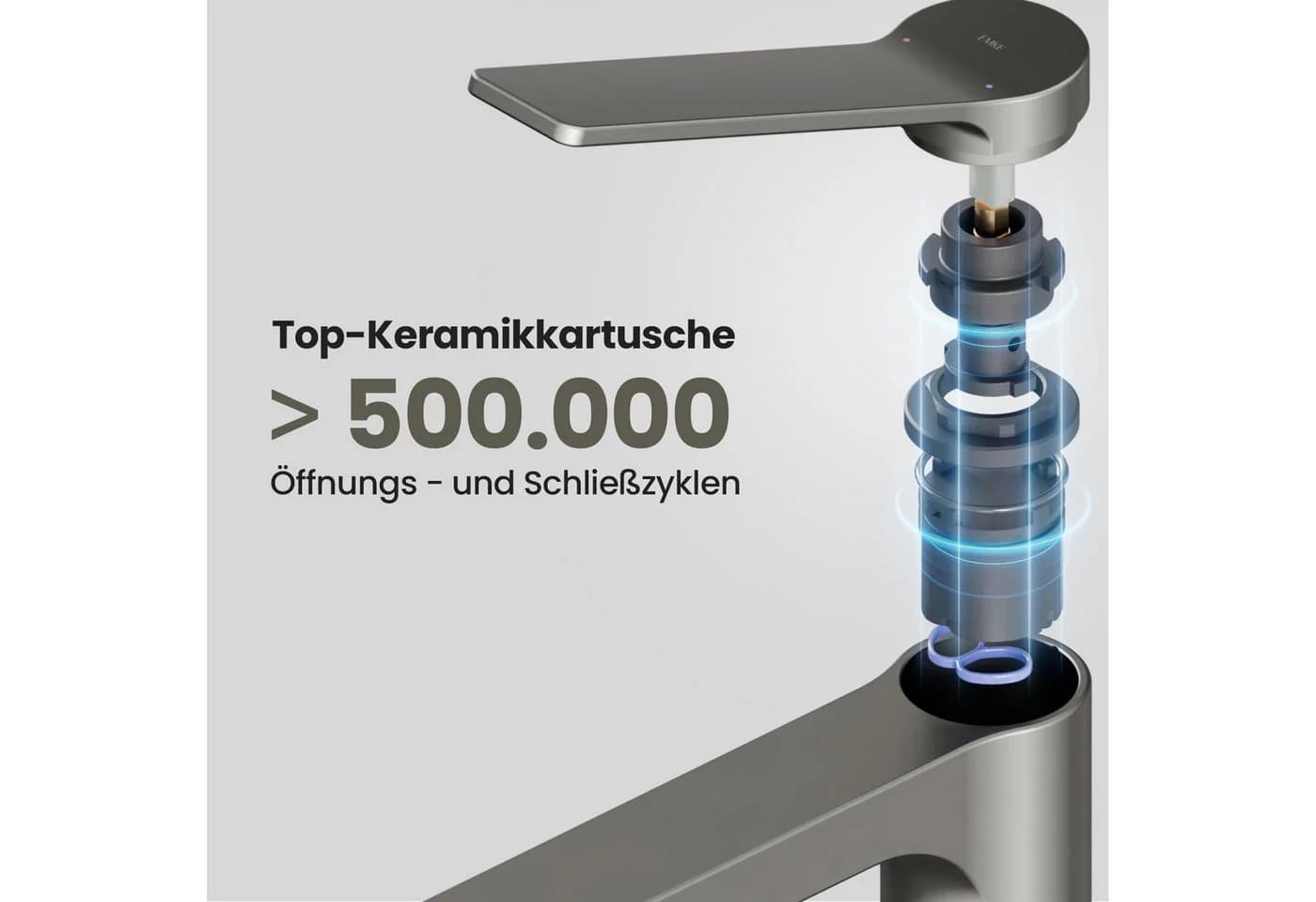EMKE Waschtischarmatur Einhebel Wasserhahn für Aufsatzbecken Modern - Bild 4