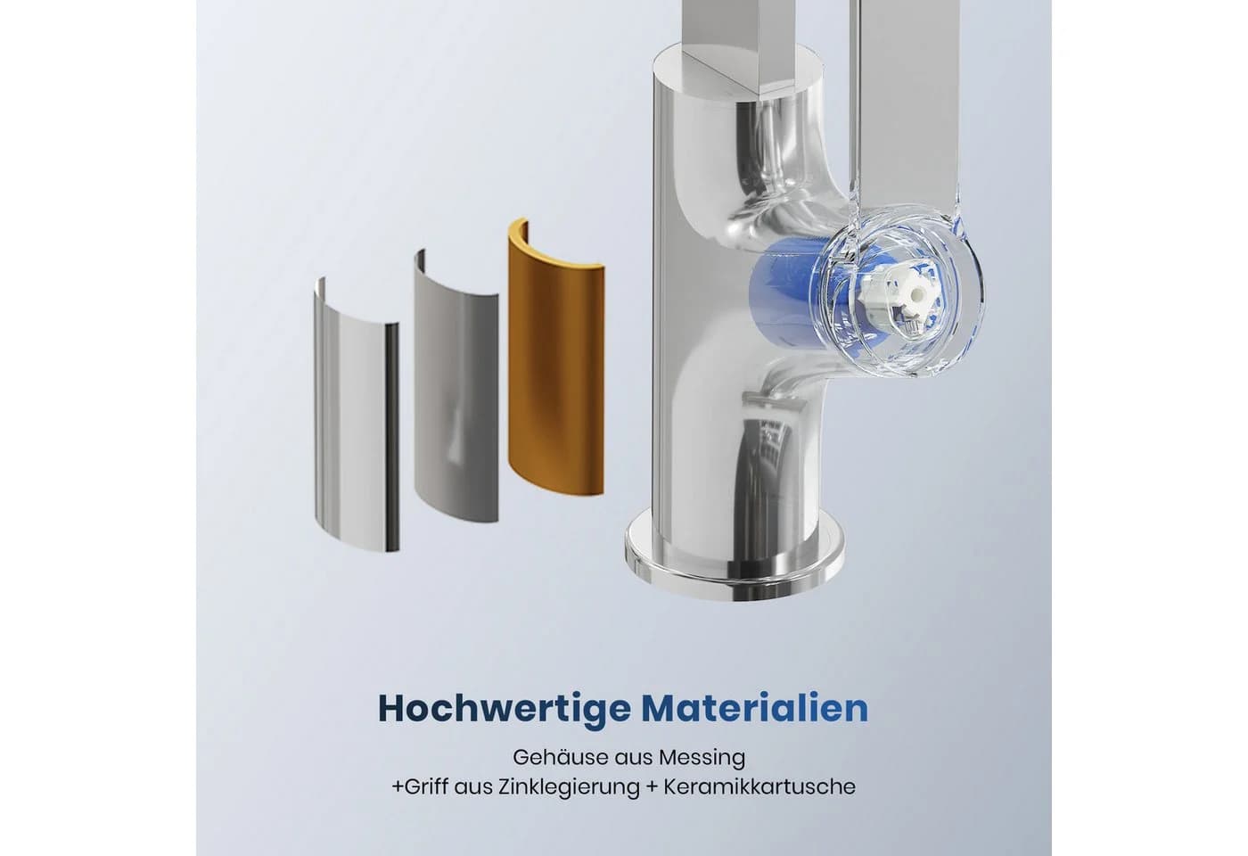 EMKE Küchenarmatur Einhebelmischer Modern Messing - Bild 4