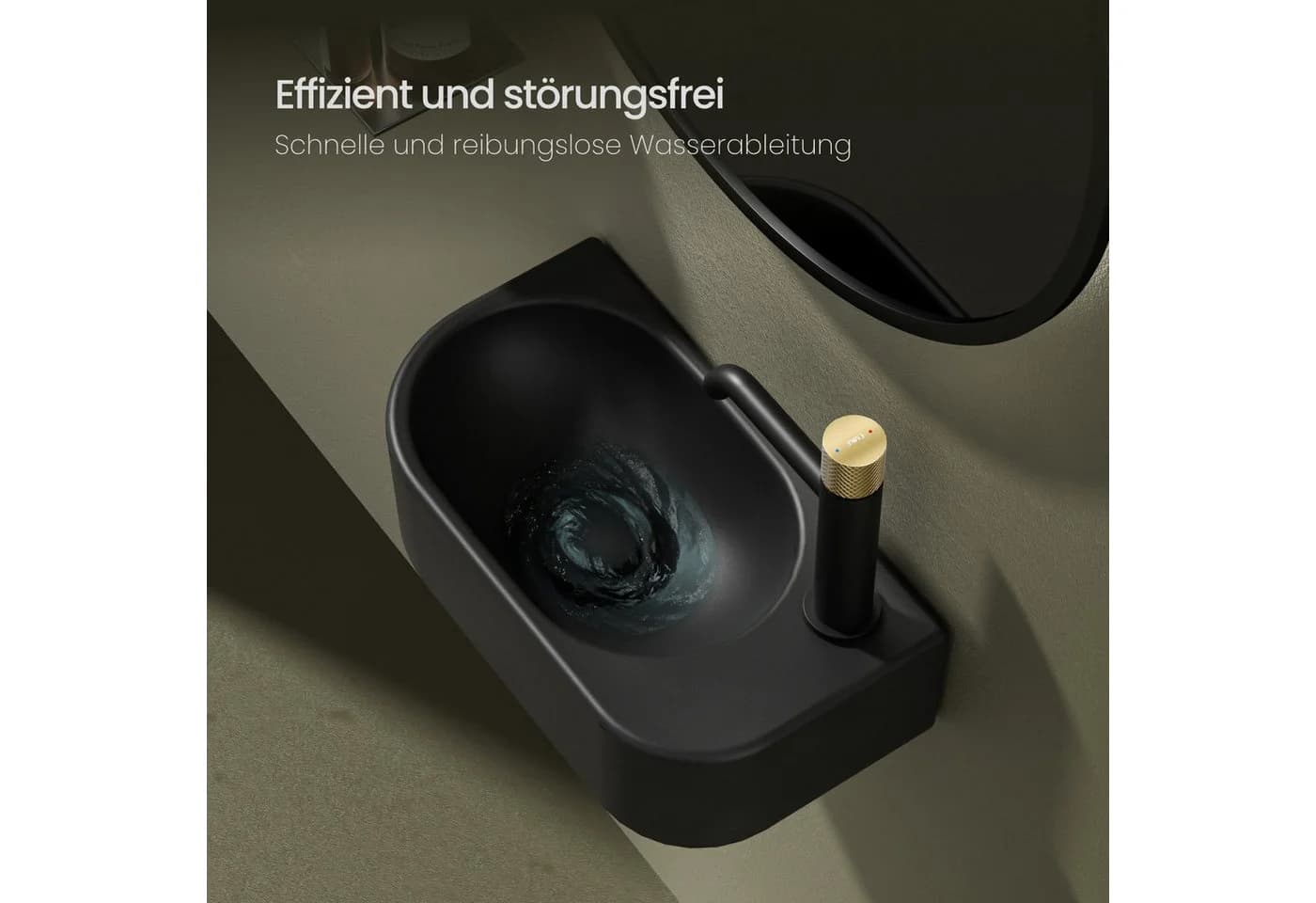 EMKE Aufsatzwaschbecken Keramik Schwarz - Bild 3