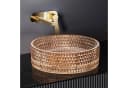 EMKE Ovales Aufsatzwaschbecken Gehärtetes Glas Modern Bild 2
