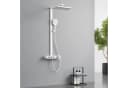 EMKE Duschsystem mit Thermostat, Regendusche und Handbrause Schwarz/Silber Bild 2