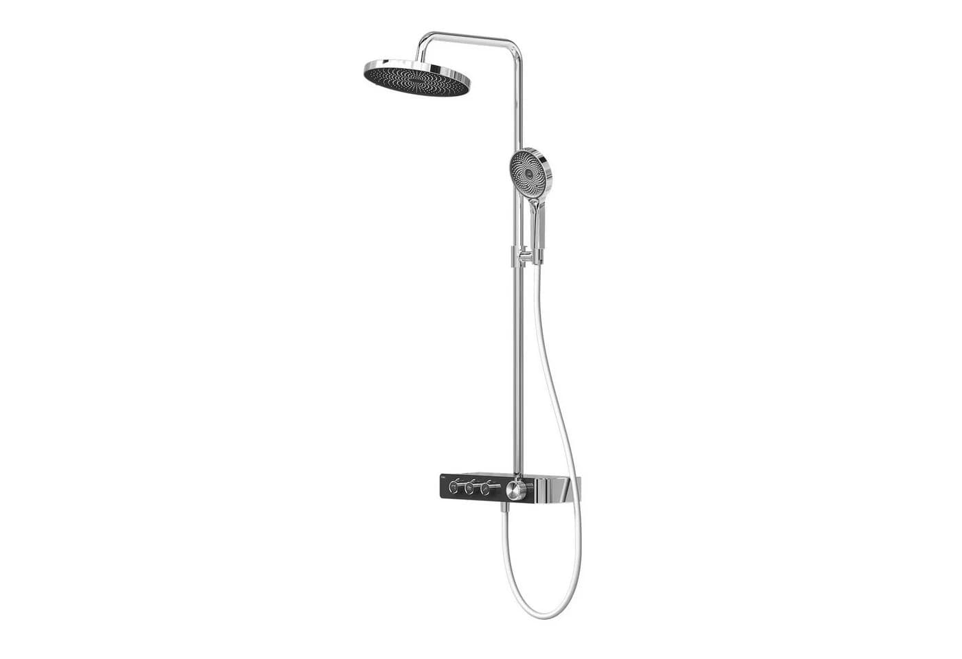 EMKE Duschsystem Thermostat Regendusche Set Chrom - Bild 2