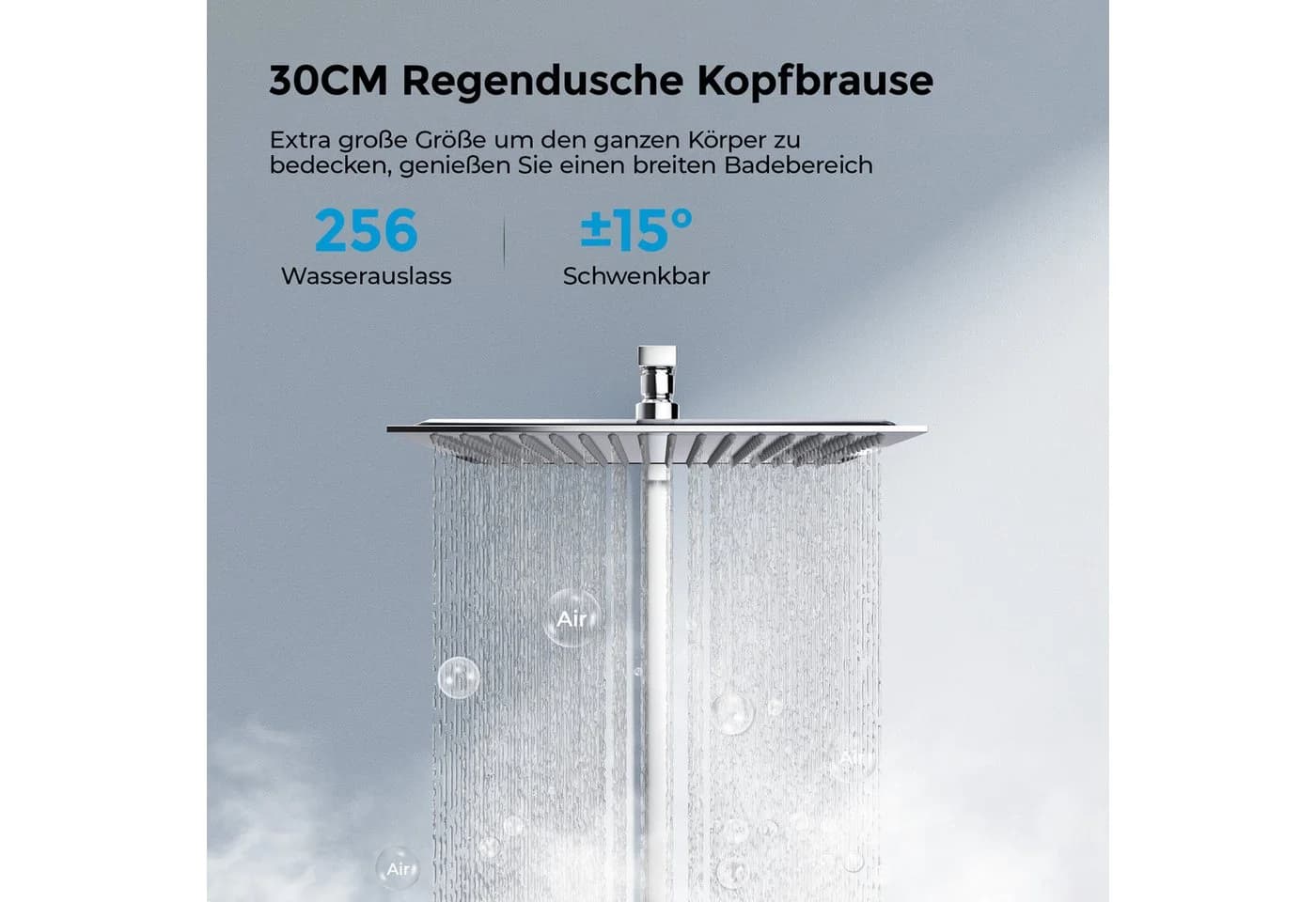 MEYKOERS Duschsystem mit Thermostat Regendusche 30x30 cm - Bild 3