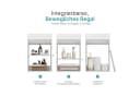 EMKE Waschtisch Kompakter Badschrank mit Waschbecken Set Weiß Bild 1