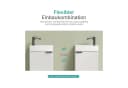 EMKE Waschtisch Kompakter Badschrank mit Waschbecken Set Weiß Bild 5