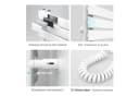 Heilmetz Elektrischer Badheizkörper 117,6 x 40 cm 600W WLAN Weiß Bild 5