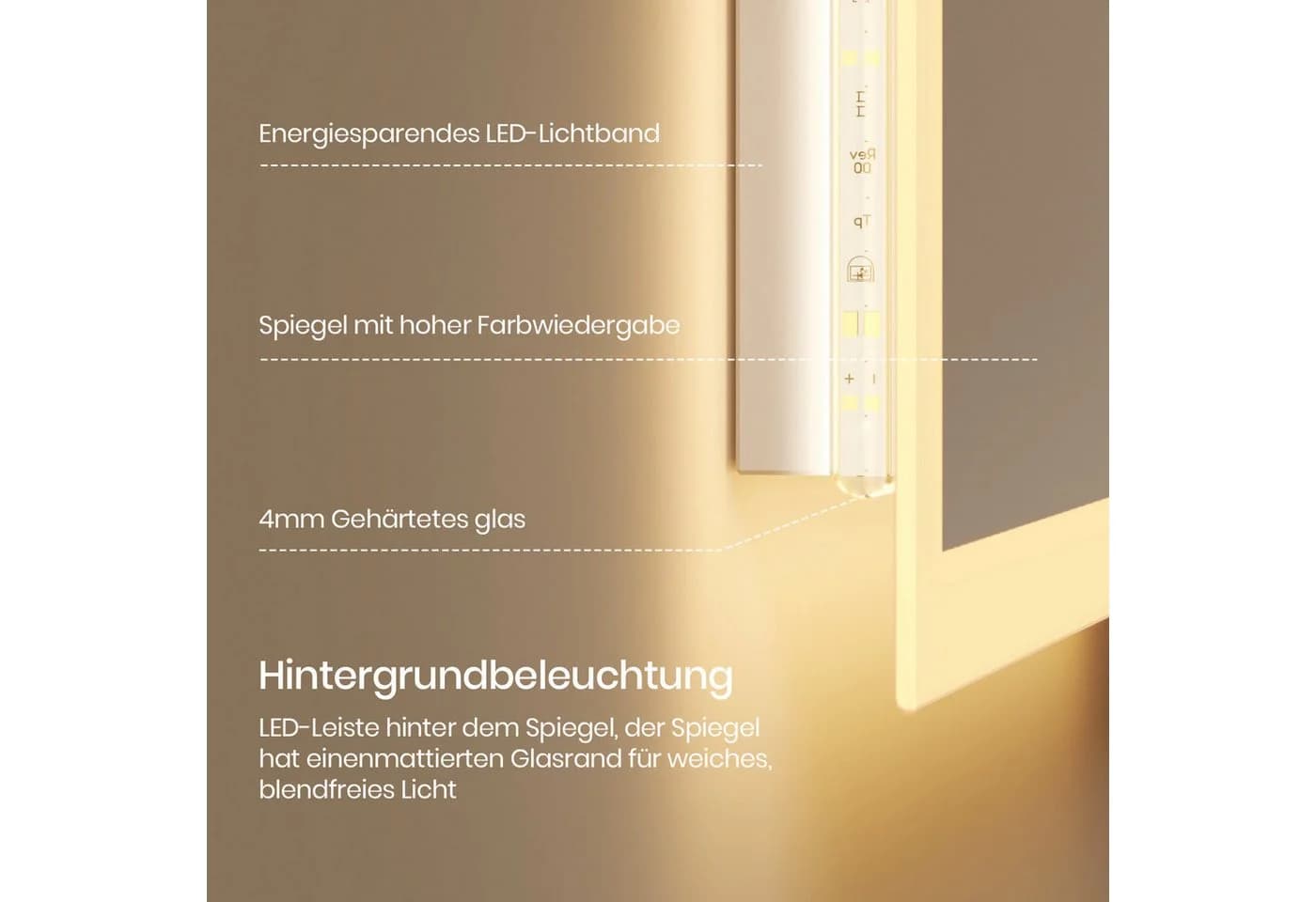 EMKE LED Badspiegel mit Beleuchtung Modern - Bild 5