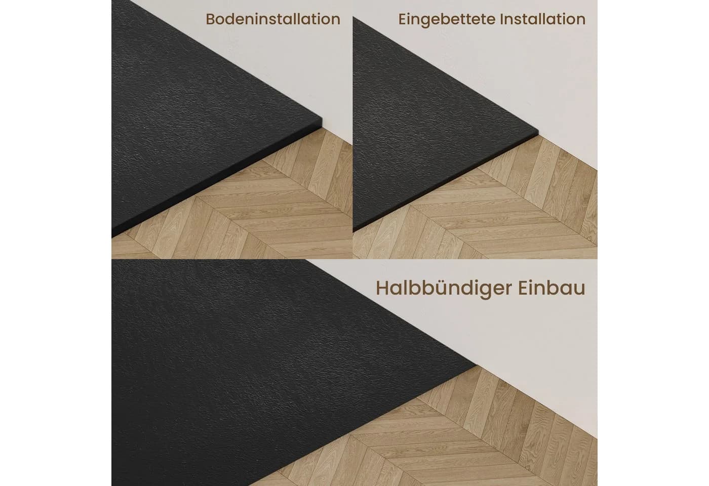 EMKE Duschwanne 90x90 cm Schwarz SMC Anti-Rutsch - Bild 5