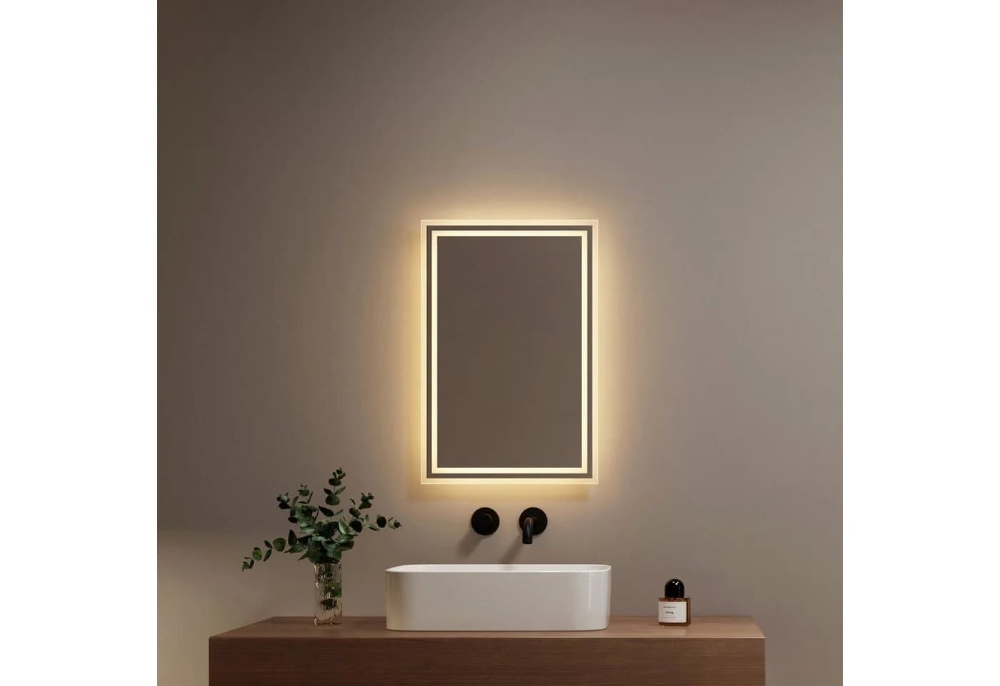 EMKE LED Badspiegel mit Touch-Schalter und Anti-Beschlag IP44 - Bild 2