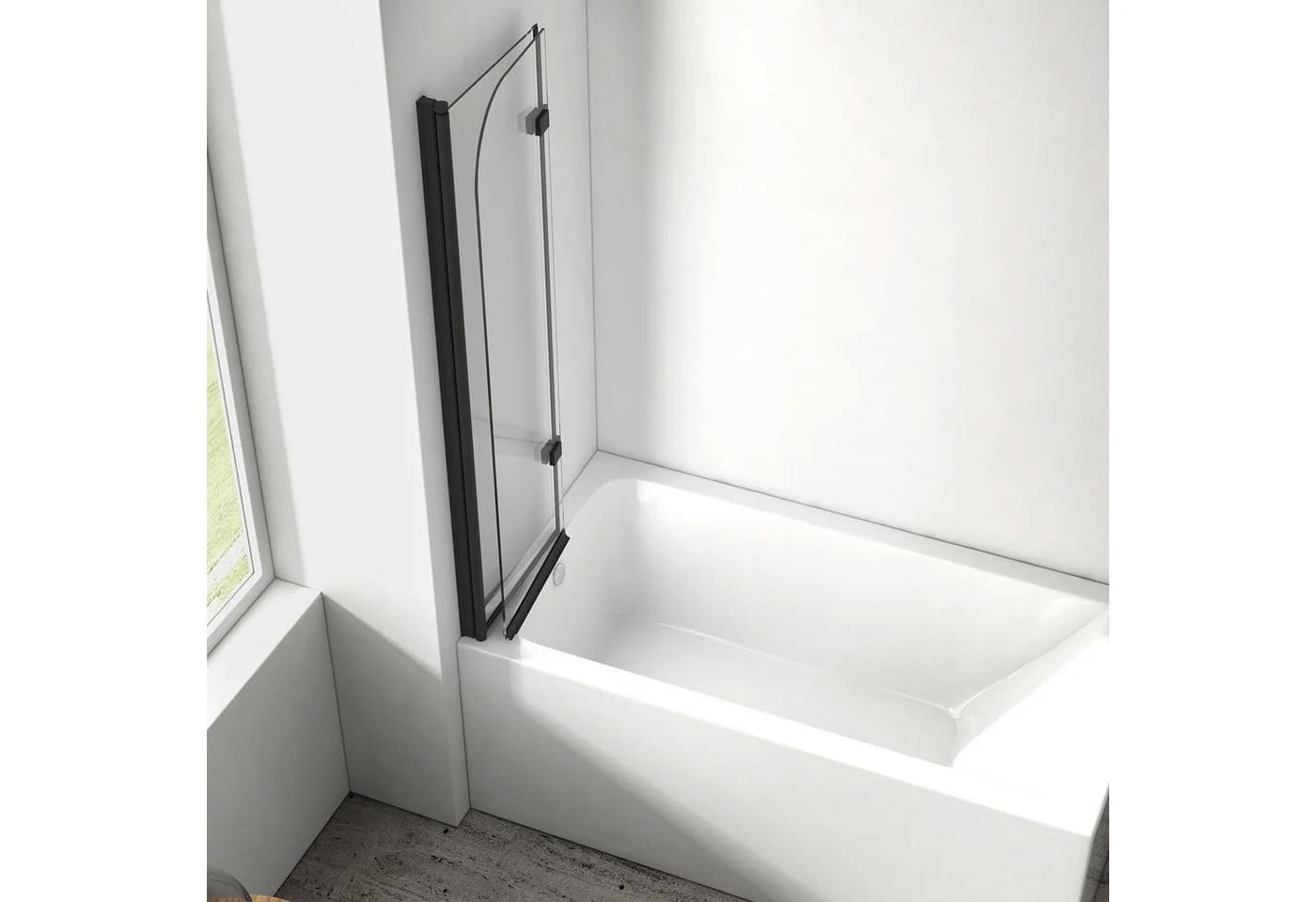 EMKE Badewannenaufsatz Duschwand 6mm gehärtetes Glas - Bild 5