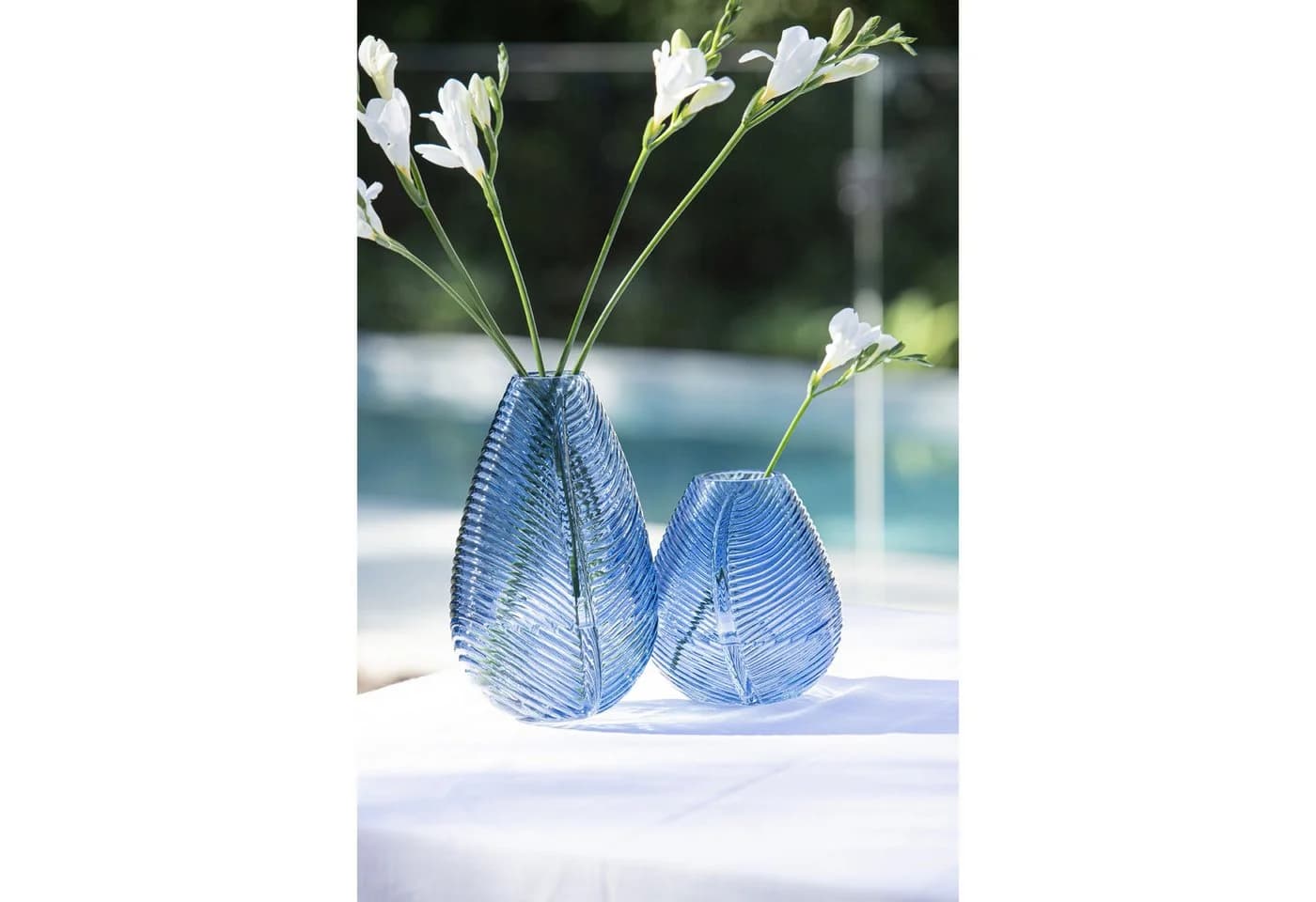 Ladelle Dekovase mit Blattdesign Modern Glas