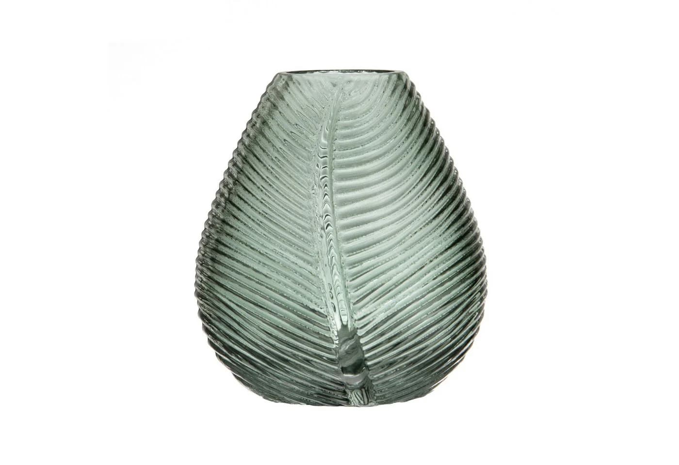Ladelle Dekovase mit Blattdesign Modern Glas - Bild 2