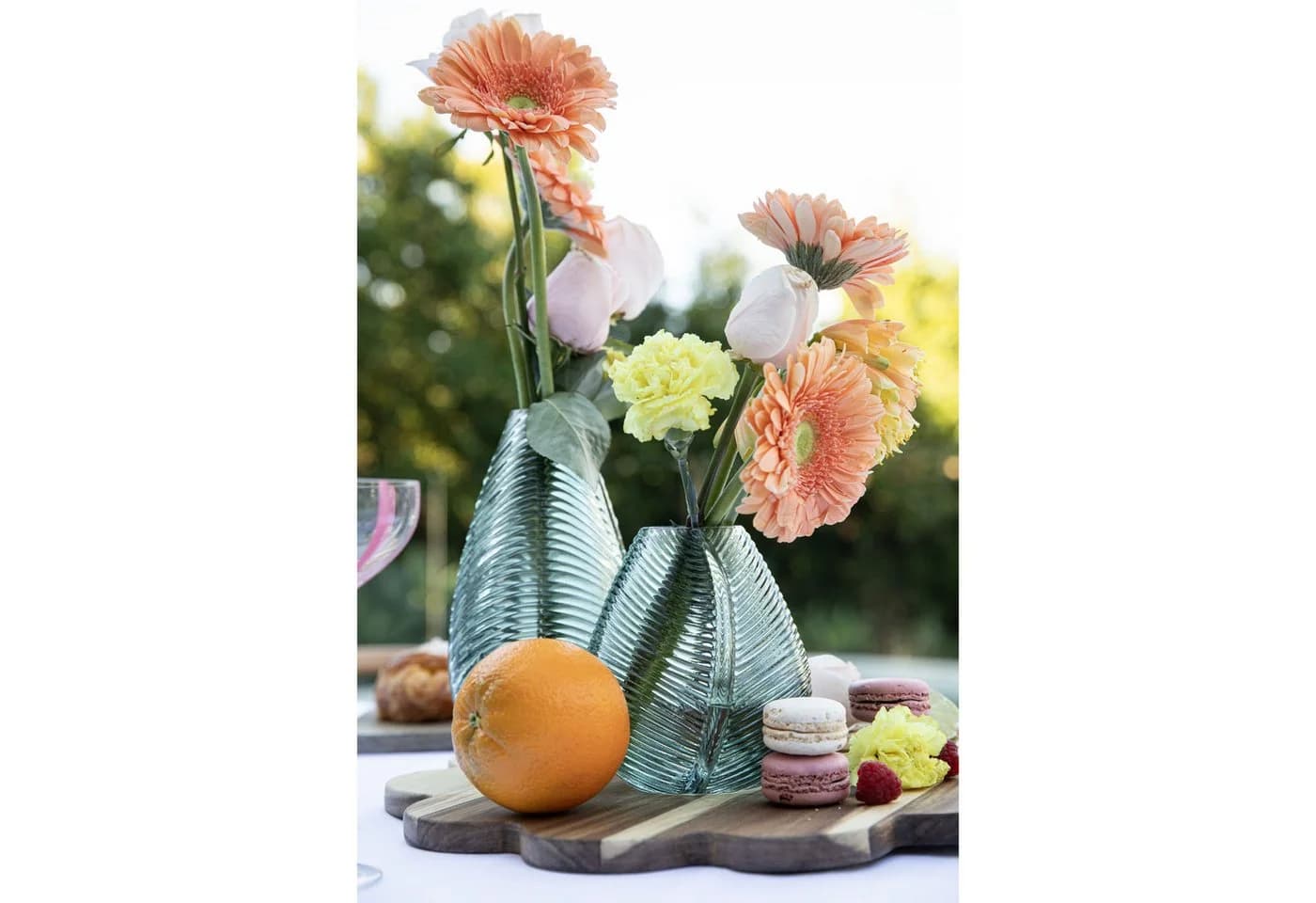 Ladelle Dekovase mit Blattdesign Modern Glas - Bild 3