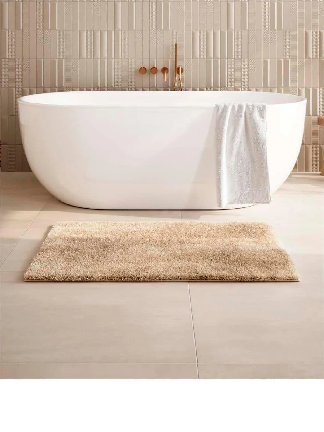 GRUND Badematte beige rechteckig LYXURYSOFT