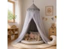 LMaxhome Himmelbett Betthimmel mit Moskitonetz grau Bild 2