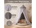 LMaxhome Himmelbett Betthimmel mit Moskitonetz grau Bild 3