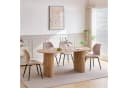 GrandCA HOME Ovaler Esstisch Modern Hellbraun Holzmaserung Bild 4