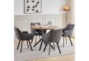 GrandCA HOME Esszimmerstuhl 4er-Set Leinen 360° Drehfunktion Gepolstert Bild 3