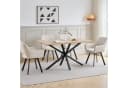 GrandCA HOME Esszimmerstuhl Nordisch Leinen Drehbar Beige (4er Set) Bild 3