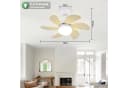 ZMH Deckenventilator mit Licht und Fernbedienung, 75 cm, Braun Bild 1