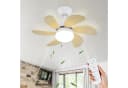 ZMH Deckenventilator mit Licht und Fernbedienung, 75 cm, Braun Bild 2