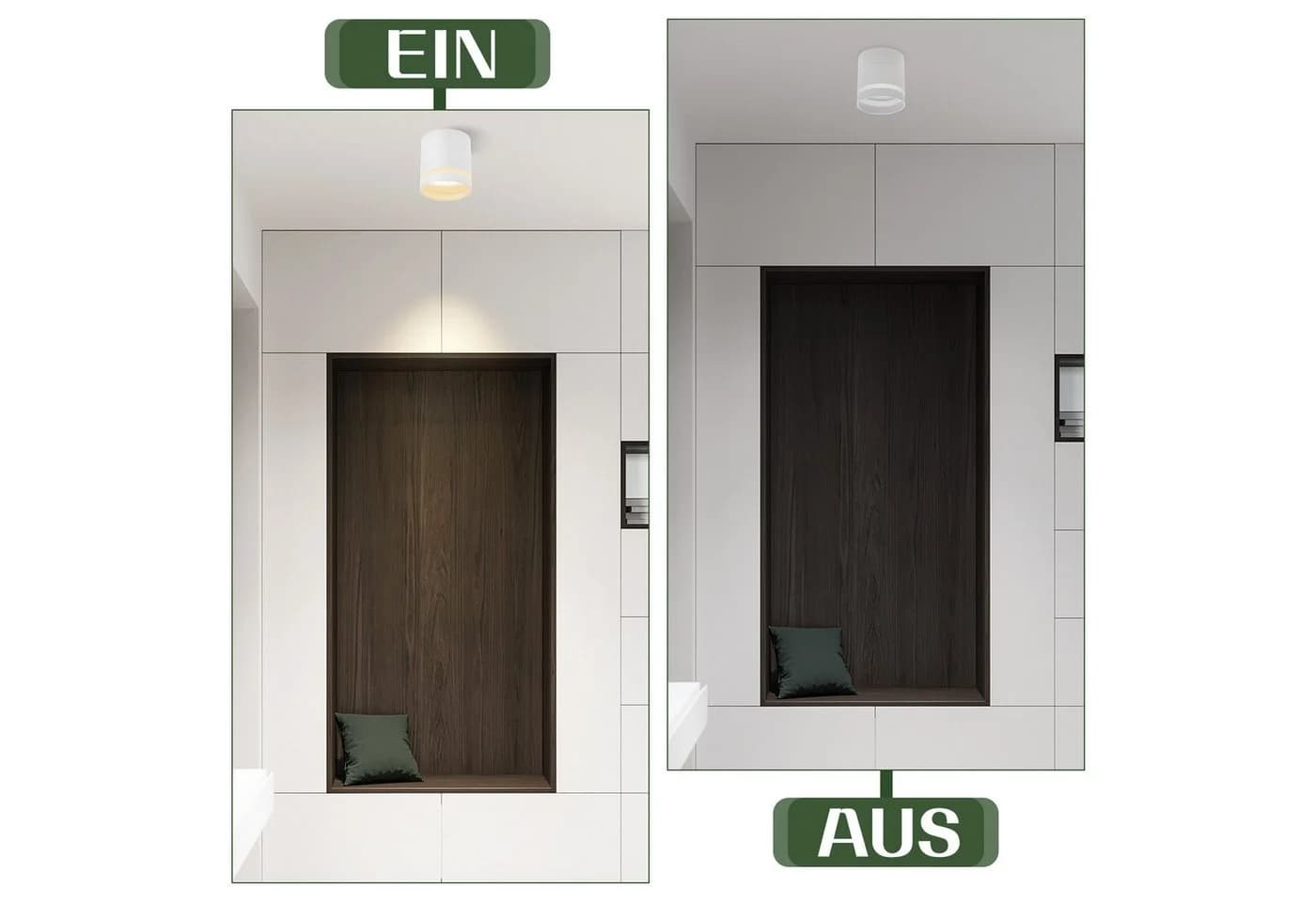 ZMH LED Deckenstrahler Weiß Rund 3000K 5W GX53 2er Set - Bild 5