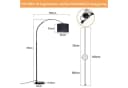 ZMH Stehlampe Bogenlampe Schwarz Eisenständer Bild 1