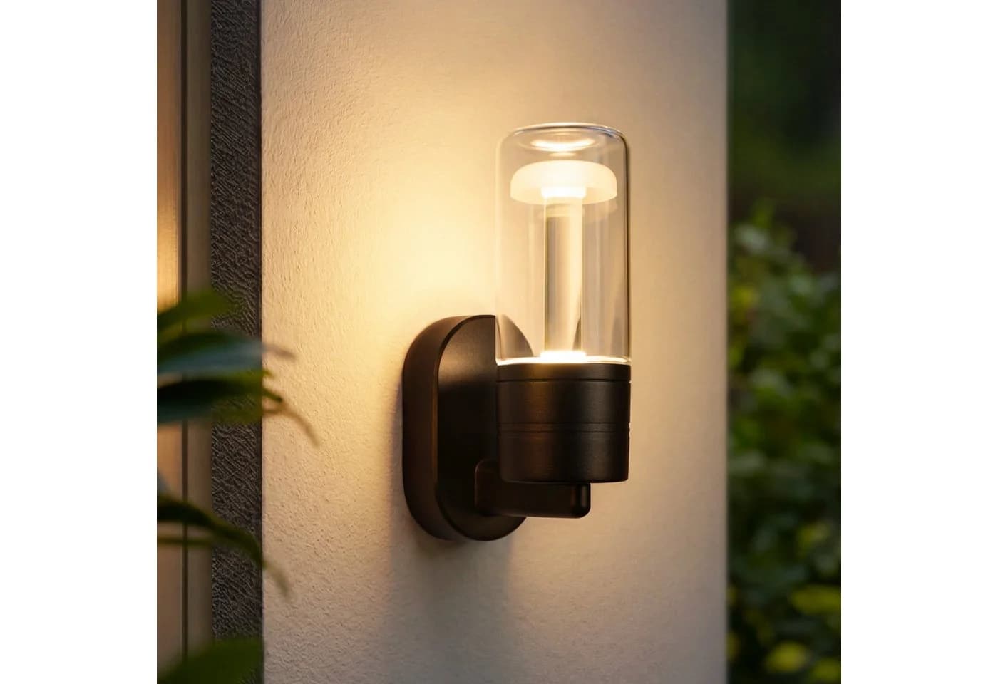 ZMH LED Außen-Wandleuchte Schwarz 10W Warmweiß 3000K - Bild 2