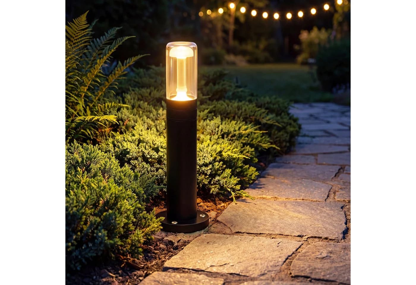 ZMH Stehlampe LED 40cm Schwarz Wegeleuchte Garten - Bild 2