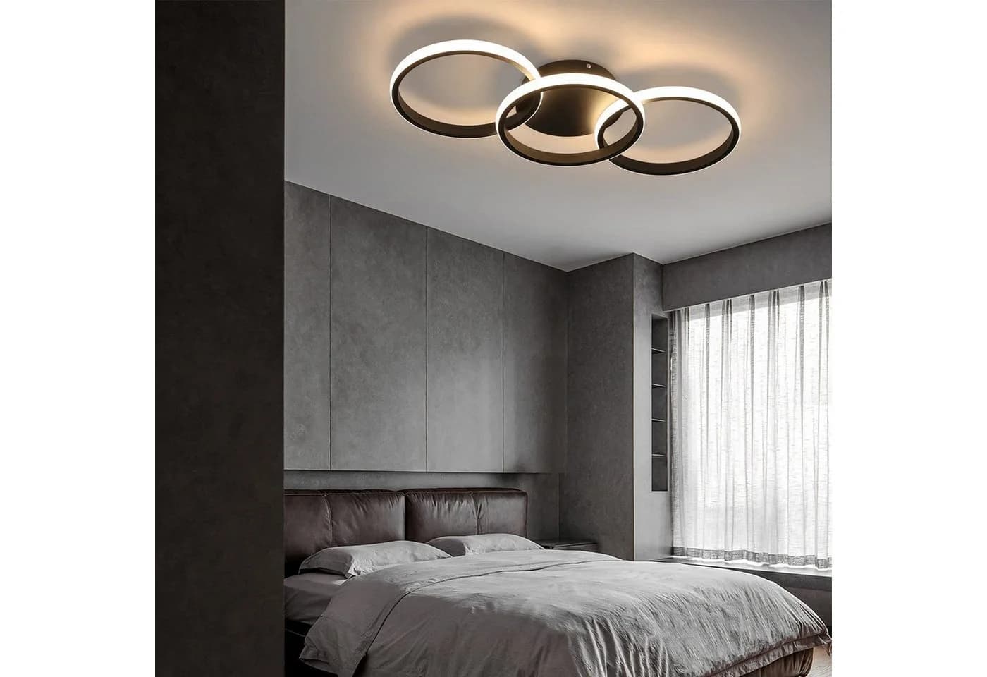ZMH LED Deckenleuchte Modern Schwarz 36W - Bild 4