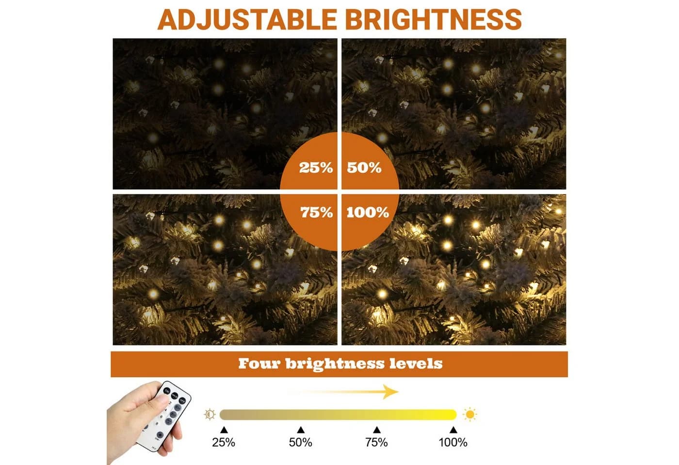 OZAVO LED-Lichterkette 30m 300 LEDs Warmweiß Fernbedienung Timer - Bild 3
