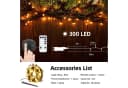 OZAVO LED-Lichterkette 30m 300 LEDs Warmweiß Fernbedienung Timer Bild 5