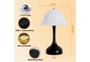 ZMH LED Tischleuchte Akku Touch Dimmbar Schlafzimmerlampe USB, 2000K-6500k Bild 3