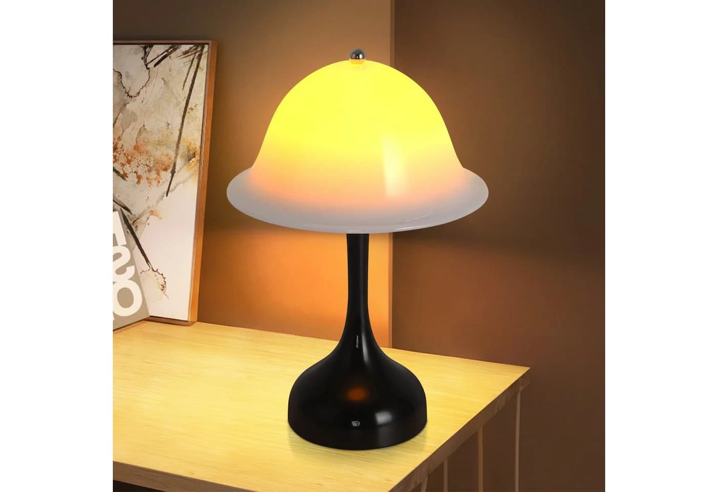 ZMH LED Tischleuchte Akku Touch Dimmbar Schlafzimmerlampe USB, 2000K-6500k - Bild 4